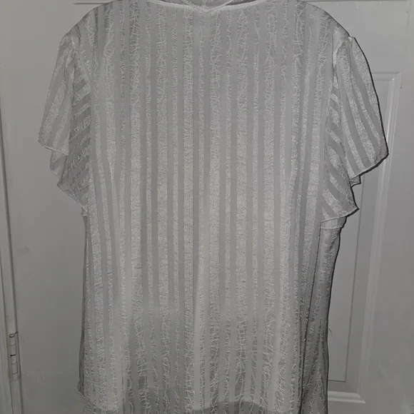 Dress Barn White Open-Front Cardigan 2X - Picture 3 of 6